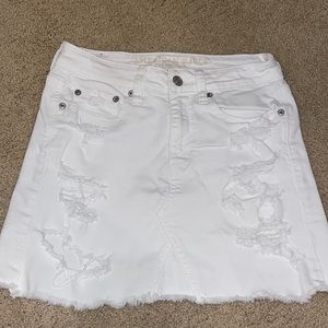 AE white denim mini skirt STRETCH